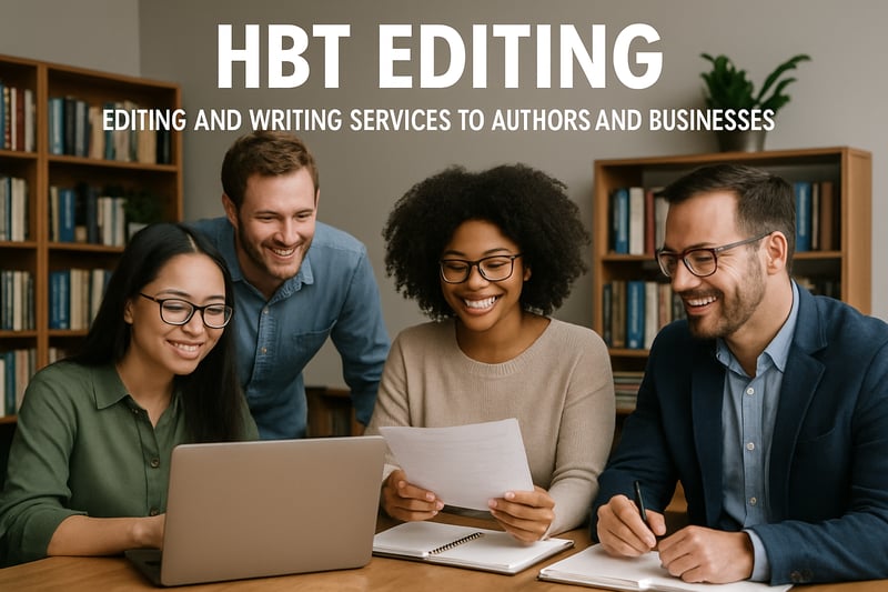 HBT Editing team providing editing and writing services to authors and businesses HBT Editing team providing editing and writing services to authors and businesses