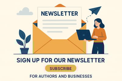 Newsletter signup illustration for authors and businesses Newsletter signup illustration for authors and businesses