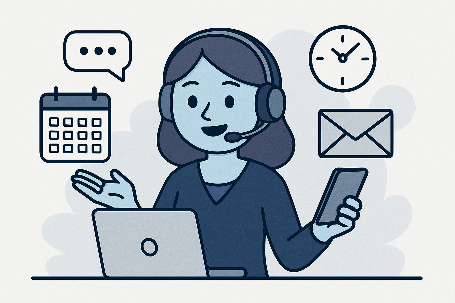 Virtual assistant managing schedules and communication