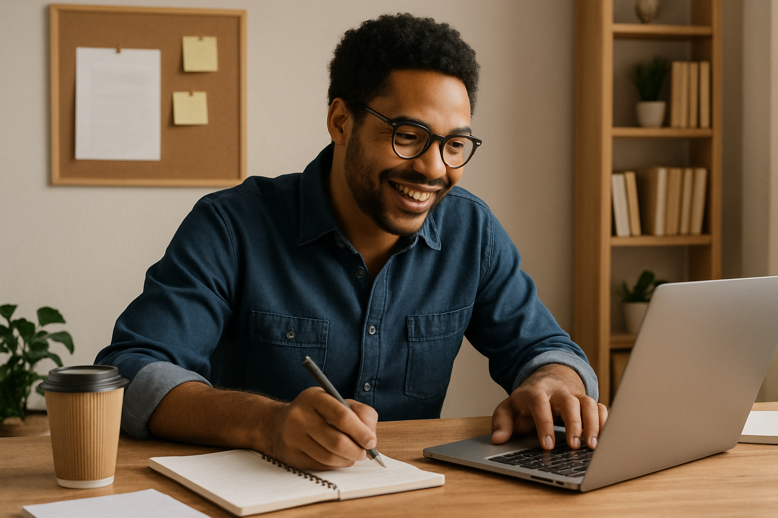 Writer crafting engaging content for clients